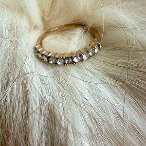 Women’s gold tone and faux diamond ring